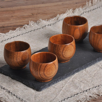 Wooden Big Belly Handmade Natural Spruce Wood Cups