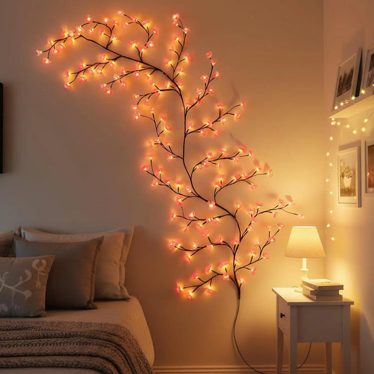 Cherry Blossom USB Branch Wall Lights