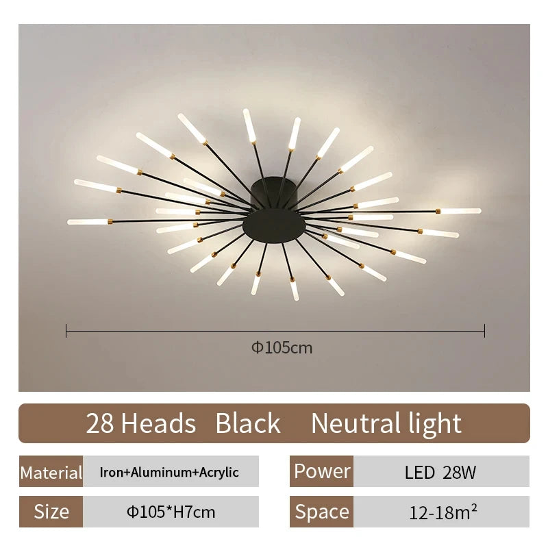 Modern Fireworks LED Ceiling Light