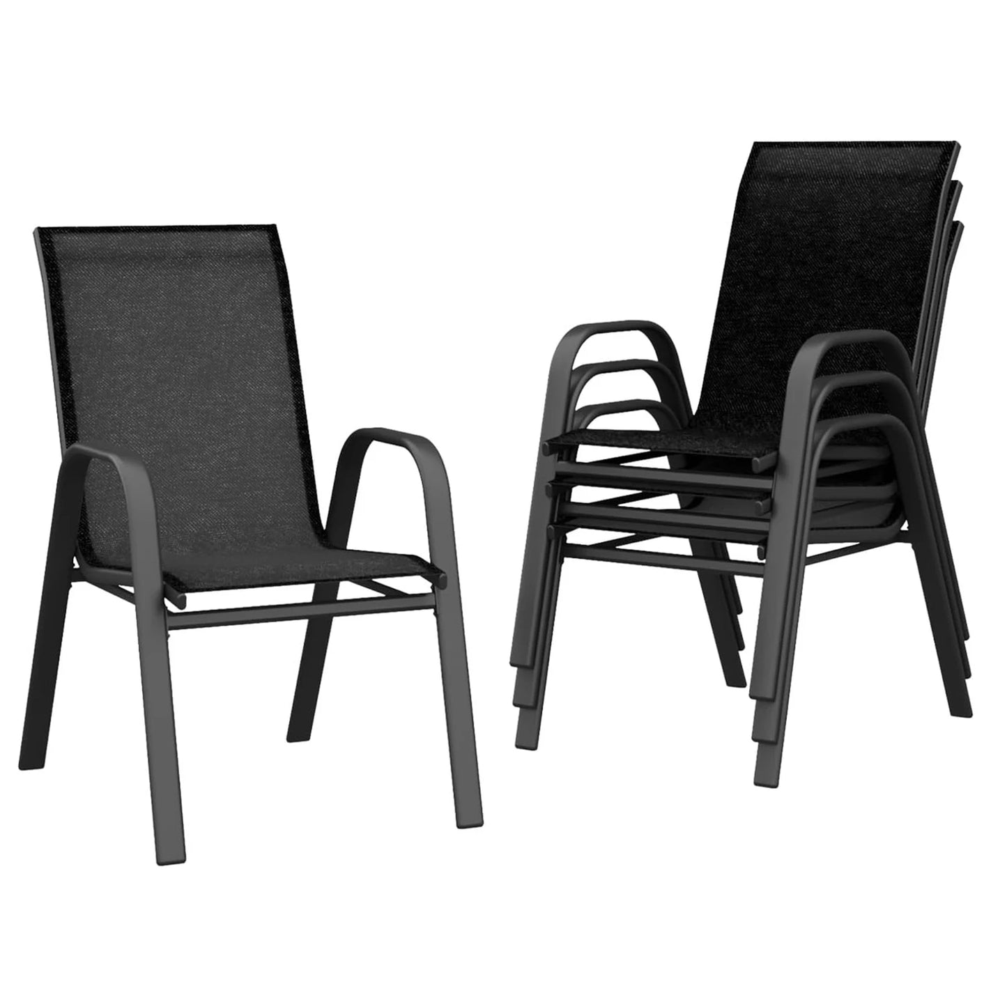 4-Piece Stackable Patio Chairs Set