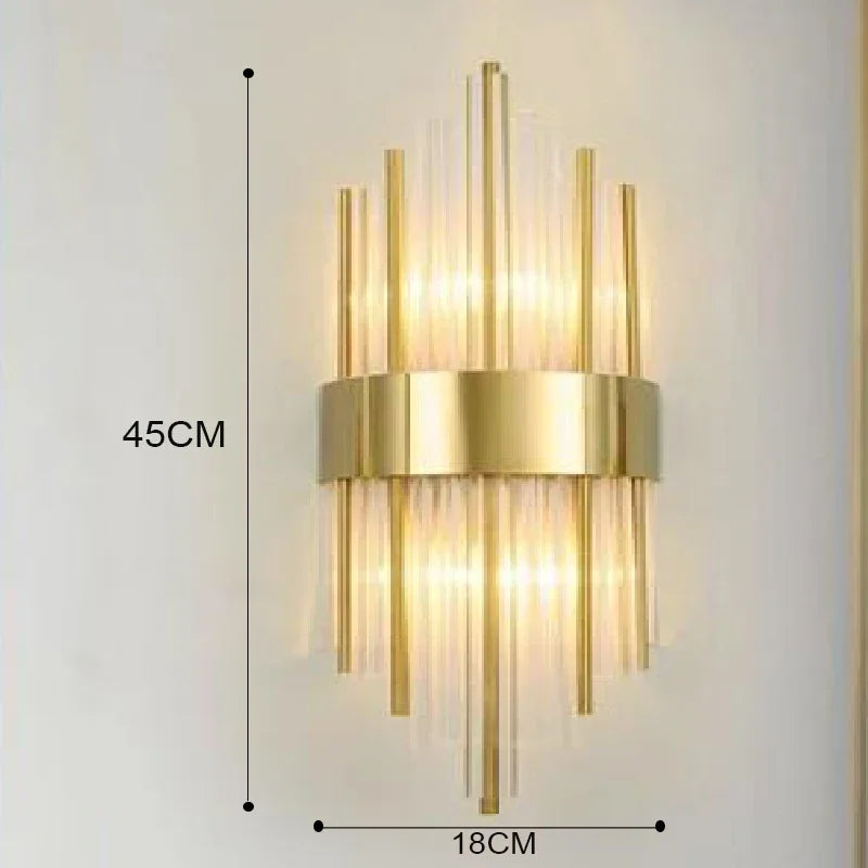 Luxury Gold LED Wall Sconce Lamp