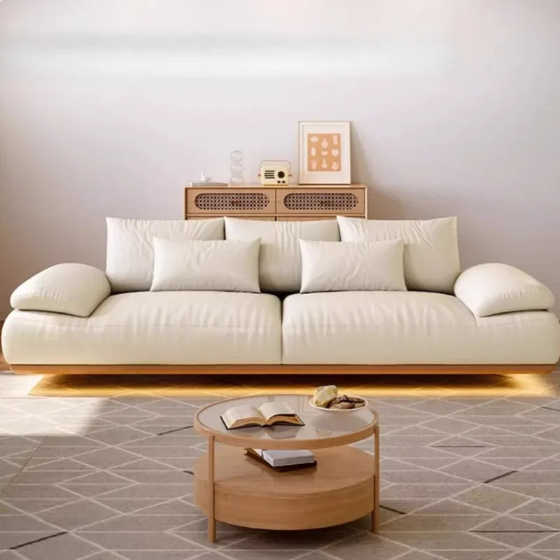 White Lazy Sofa – Mid Century Designer Style