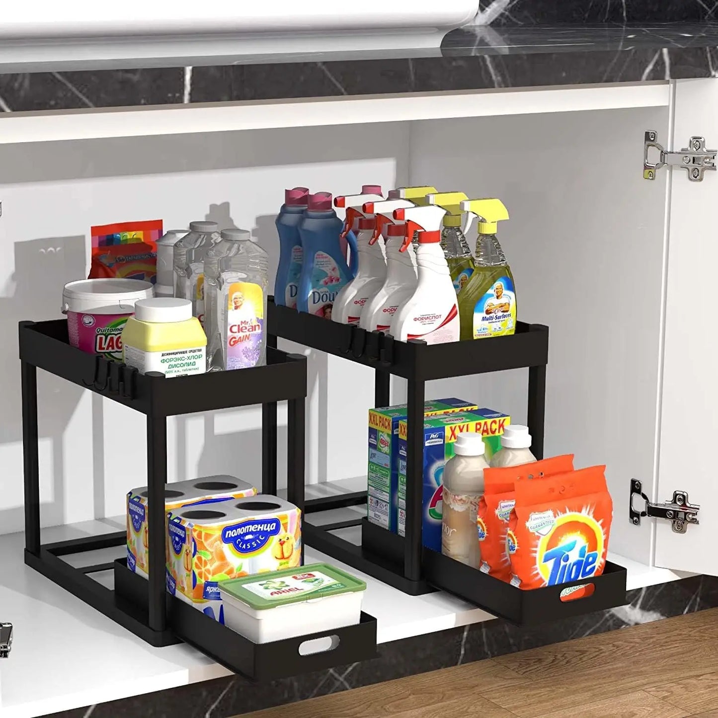 Double-Tier Under Sink Storage Rack