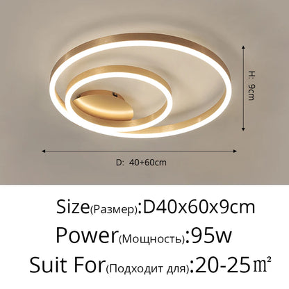 Modern Gold LED Circle Chandelier