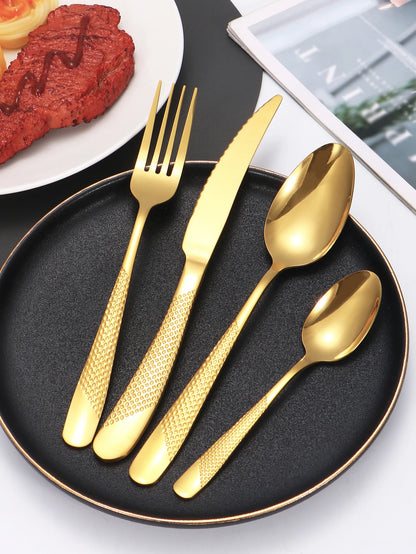 24 PCS Stainless Steel Knife & Fork Set
