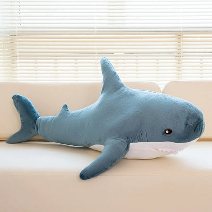 140CM Big Soft Simulation Cute Shark Plush Toys Kawaii Stuffed Kids Children Boys Girls Lovely Animal Pillow for Birthday Gifts