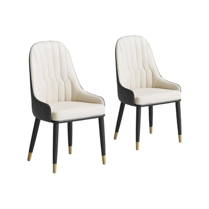 PU Leather Wingback Dining Chairs (Set of 2)
