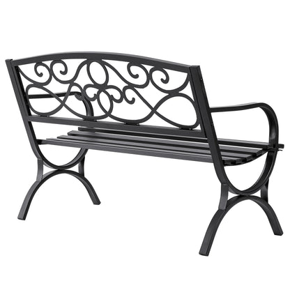 50" Metal Garden Bench (2-Person)