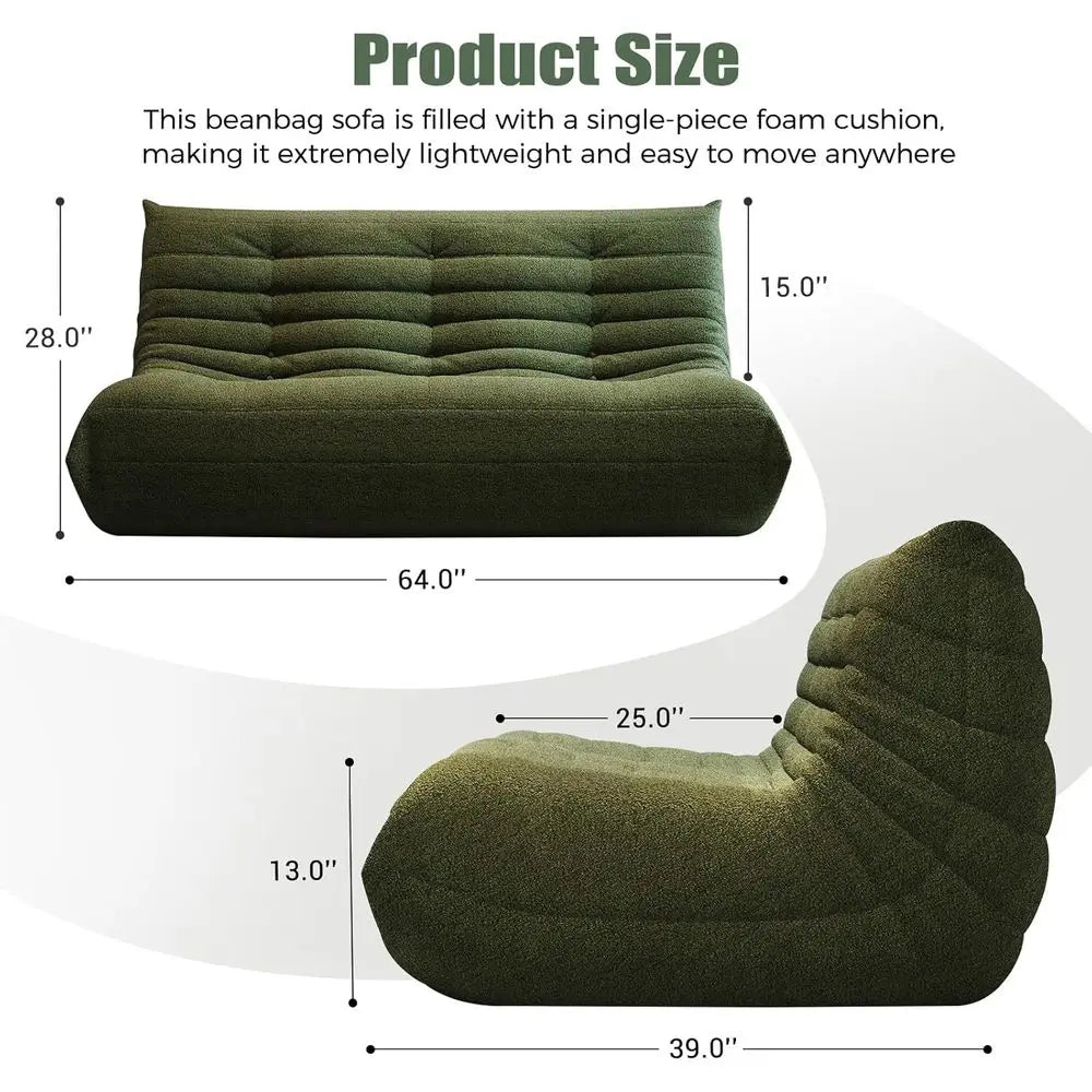 Oversized Memory Foam Bean Bag Chair – Green