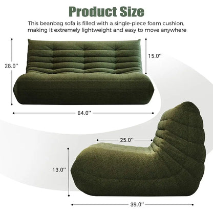 Oversized Memory Foam Bean Bag Chair – Green