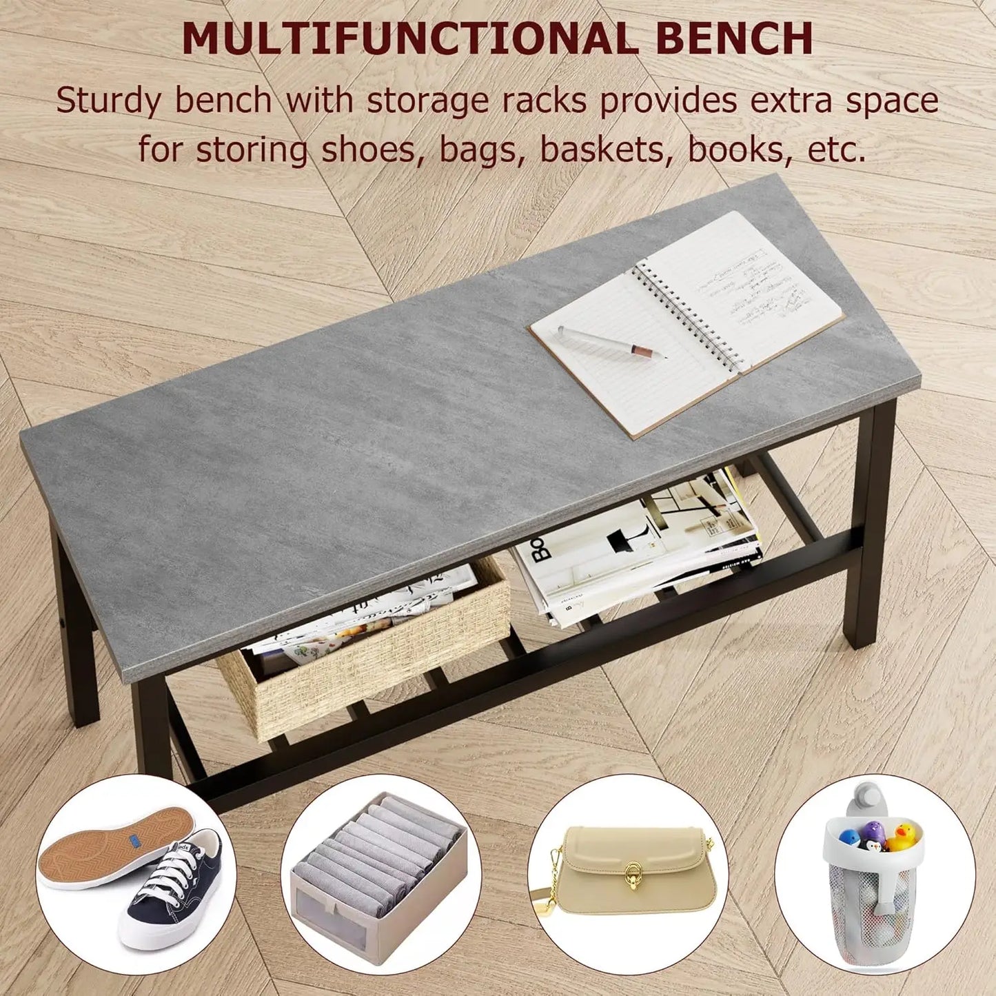 Modern Dining Table Set for 4 with Bench