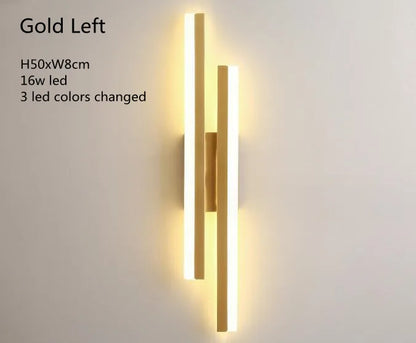 LED Wall Lamp Wall Sconces Copper Line Pipe Acrylic Lampshade