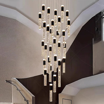 Modern home decoration crystal chandelier, stair Pendant lamp,