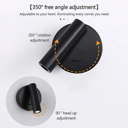 Adjustable LED Reading Wall Light – Modern Bedside Lamp