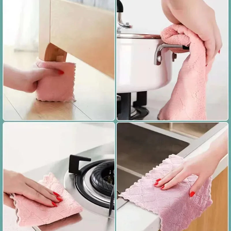 Double-Sided Kitchen Cleaning Dishcloth Set