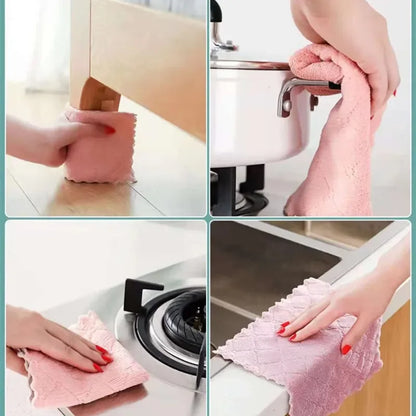 Double-Sided Kitchen Cleaning Dishcloth Set