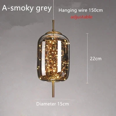 Modern Glass LED Pendant Ceiling Light