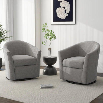 Modern Swivel Barrel Accent Chair Set of 2