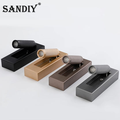 SANDIY Nordic Wall Sconce – Bedside Reading Lamp with Switch