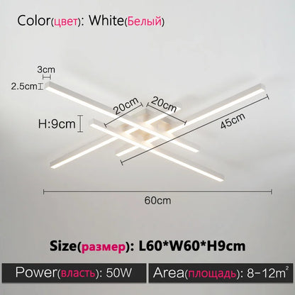 Black Nordic LED Ceiling Chandelier
