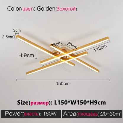 Black Nordic LED Ceiling Chandelier