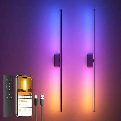 40" Smart LED Wall Sconces Set of 2