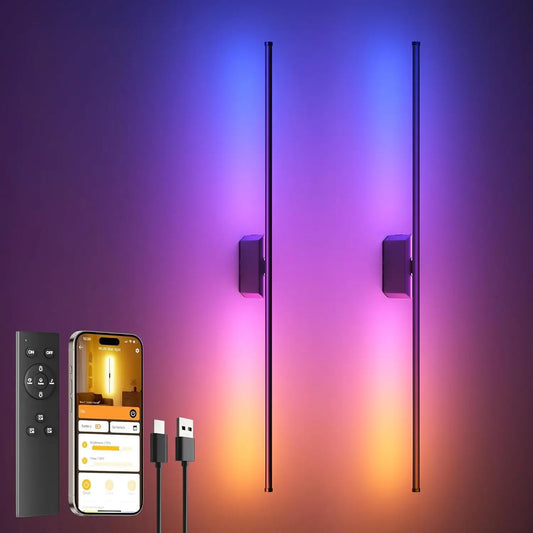 40" Smart LED Wall Sconces Set of 2
