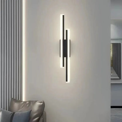 LED Wall Lamp Wall Sconces Copper Line Pipe Acrylic Lampshade