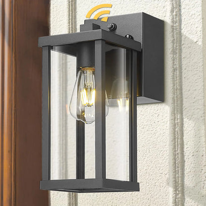 Porch Light with GFCI Outlet & Dusk-to-Dawn Sensor