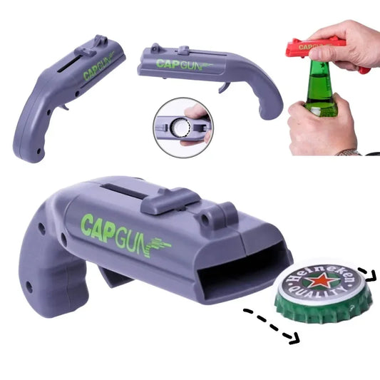Cap Gun Beer Bottle Opener Portable Beverage Drinking Opening