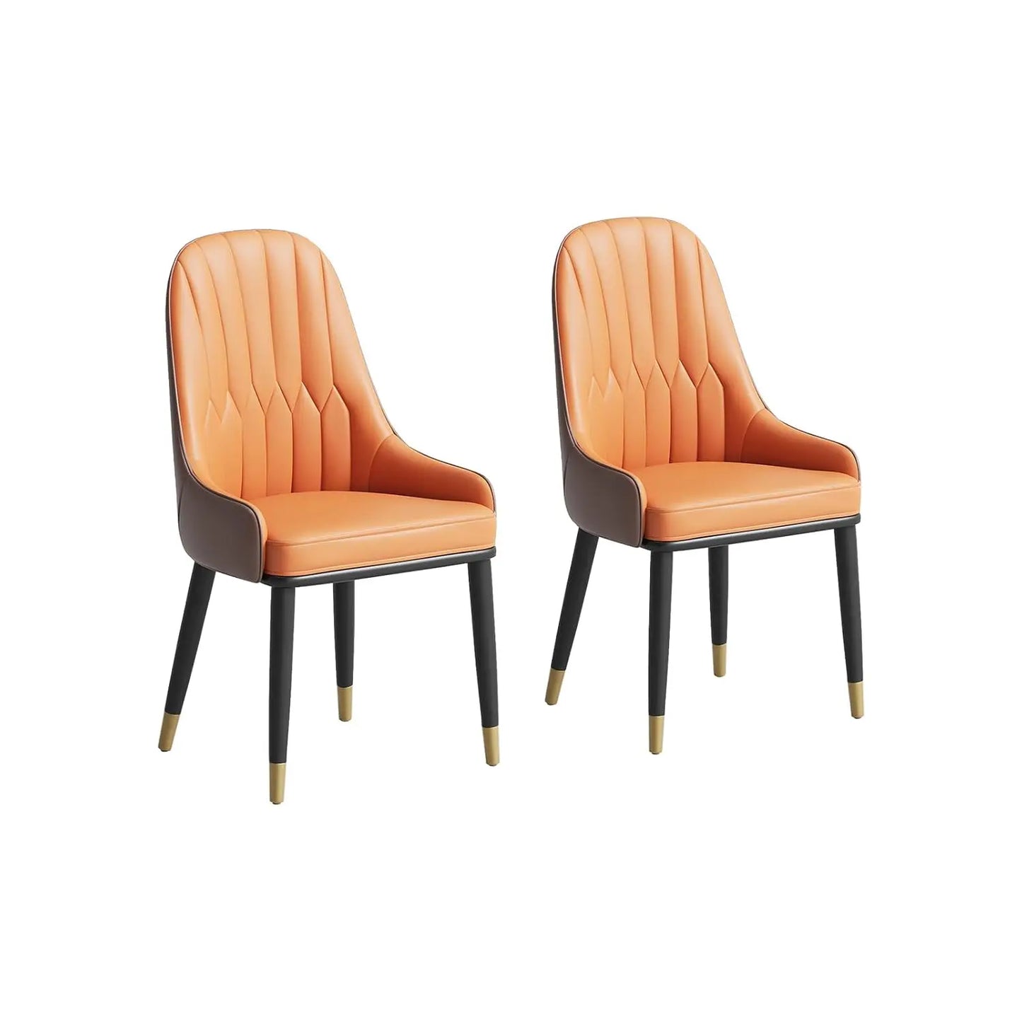 PU Leather Wingback Dining Chairs (Set of 2)