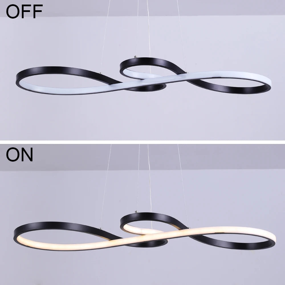 Chandelier Pendant Light Acrylic Note Dimmable Led Ceiling Lamp
