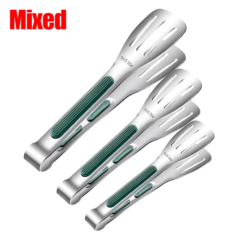 Food Tongs BBQ Meat Salad Bread Clip Barbecue Grill