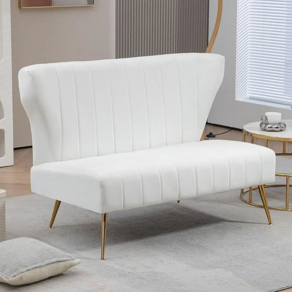 67" Tufted Velvet Loveseat with Side Pockets