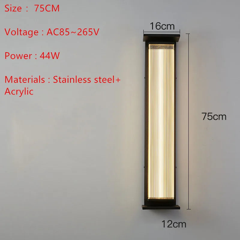 Minimalist LED WALL Light Outdoor Waterproof
