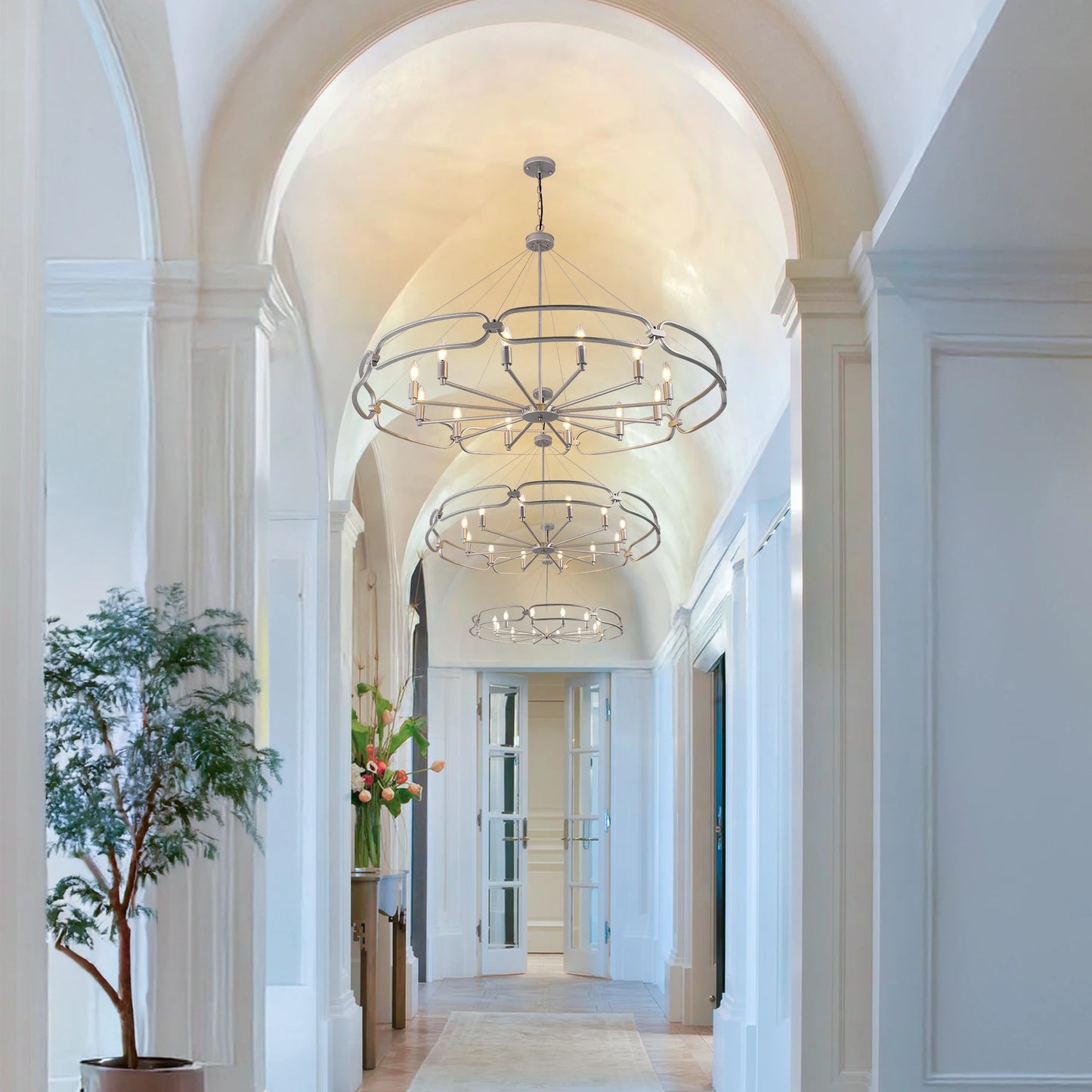 Vintage Iron Round LED Chandelier