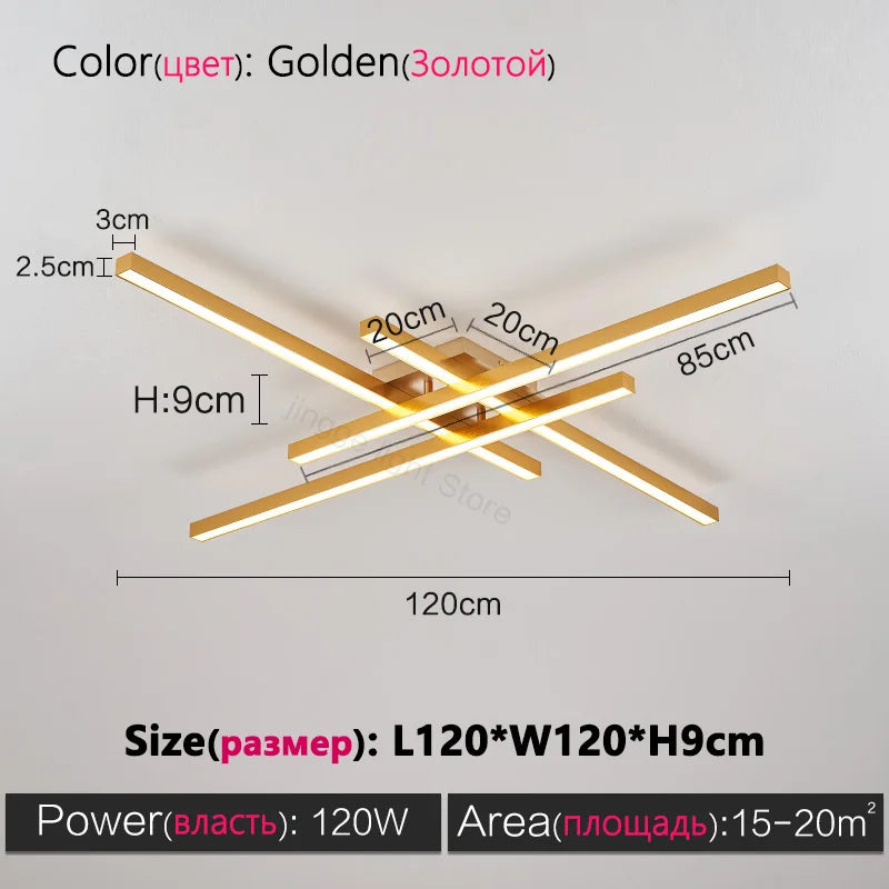 Black Nordic LED Ceiling Chandelier