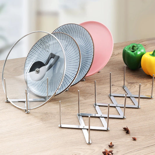 Expandable Pot & Plate Organizer Rack