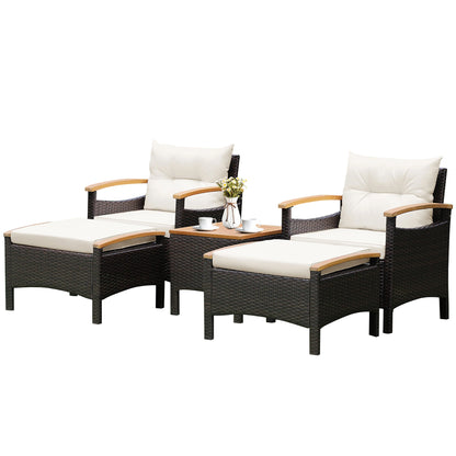 5-Piece Rattan Patio Sofa Set