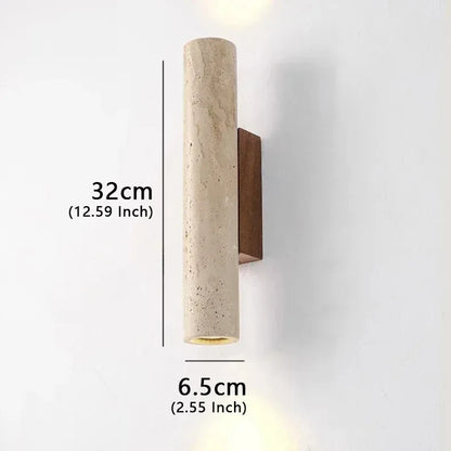 Wabi-Sabi Yellow Marble LED Wall Sconce