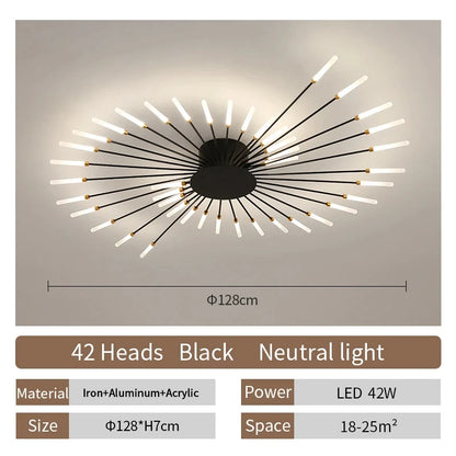 Modern Fireworks LED Ceiling Light