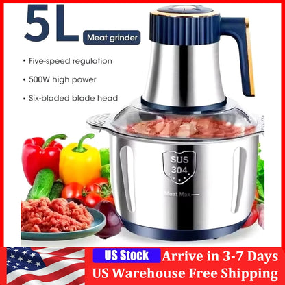 5L Electric Meat Grinder & Food Processor