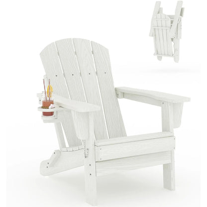 Folding Adirondack Chair with Cup Holder