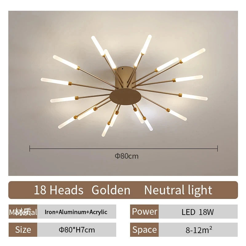 Modern Fireworks LED Ceiling Light