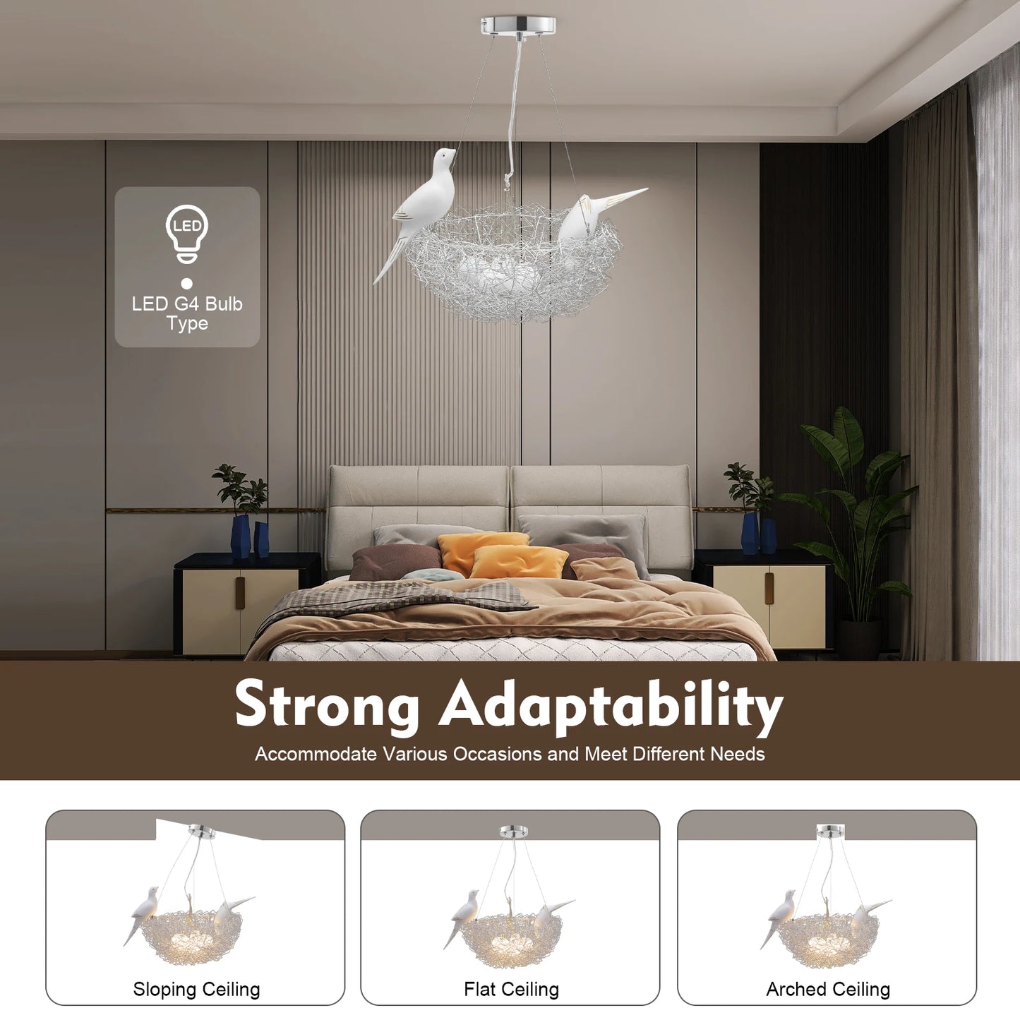 Bird’s Nest LED Chandelier