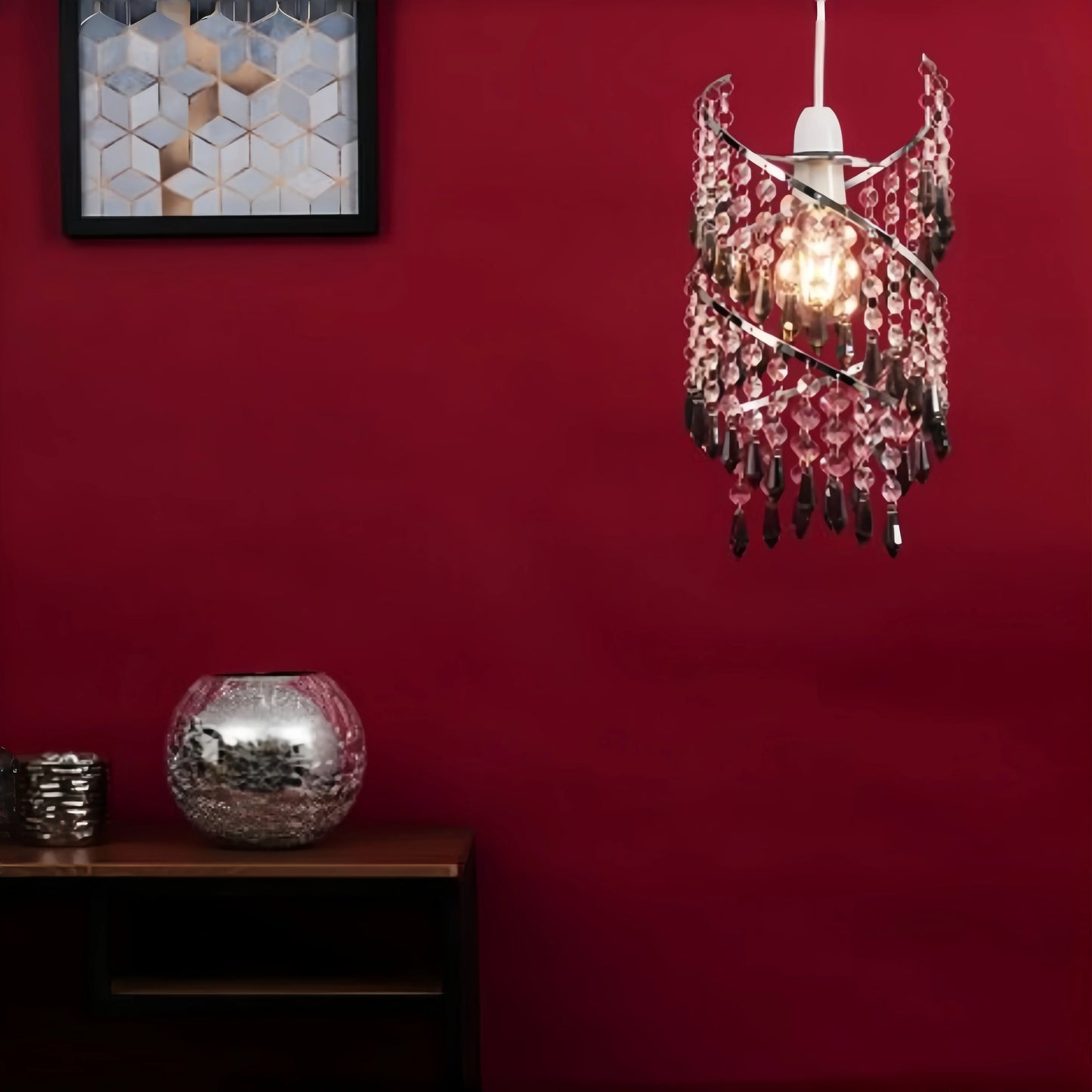Smoked Tiered Spiral Chandelier Ceiling Pendant Light