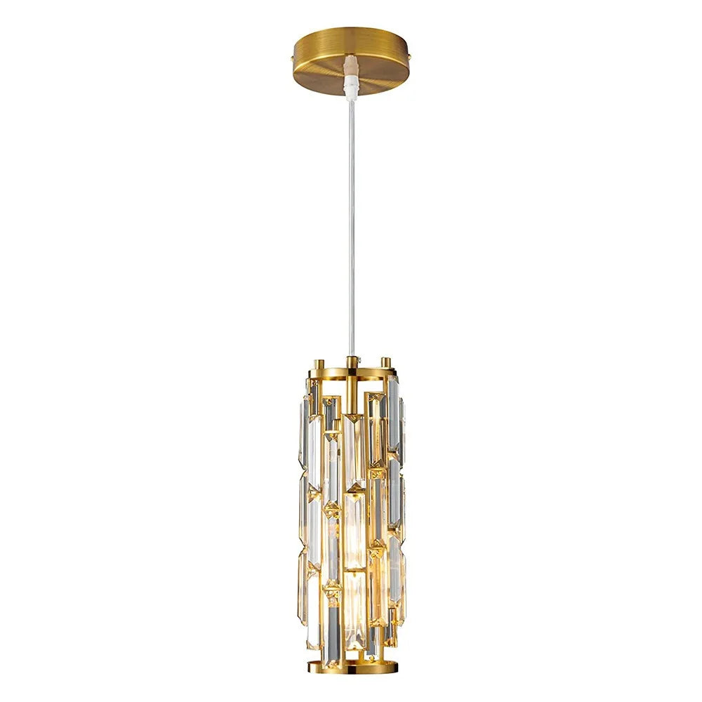 Crystal Pendant Hanging Light for Dining & Bedside