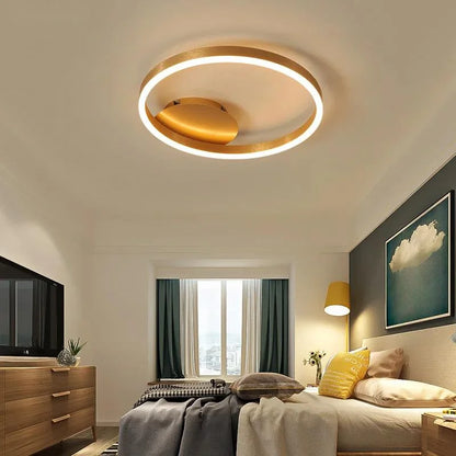 Modern Gold LED Circle Chandelier