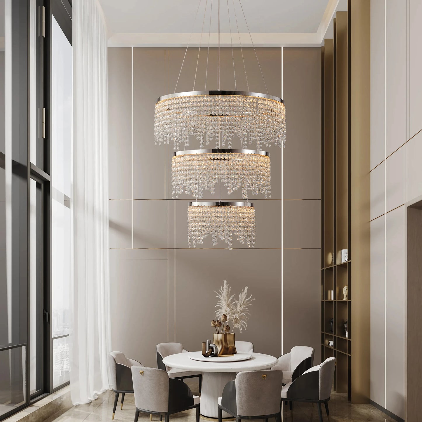 Crystal Chandelier,  Luxury Round Chandelier,