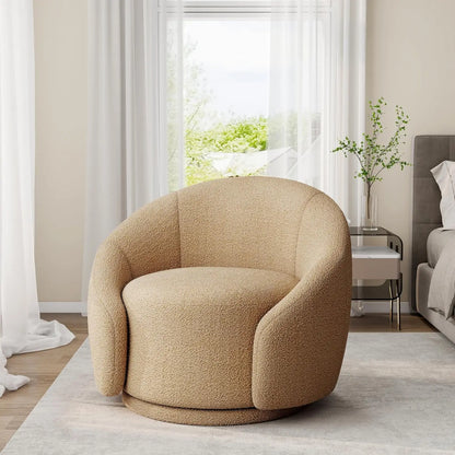 Small Swivel Barrel Accent Chair – No Assembly